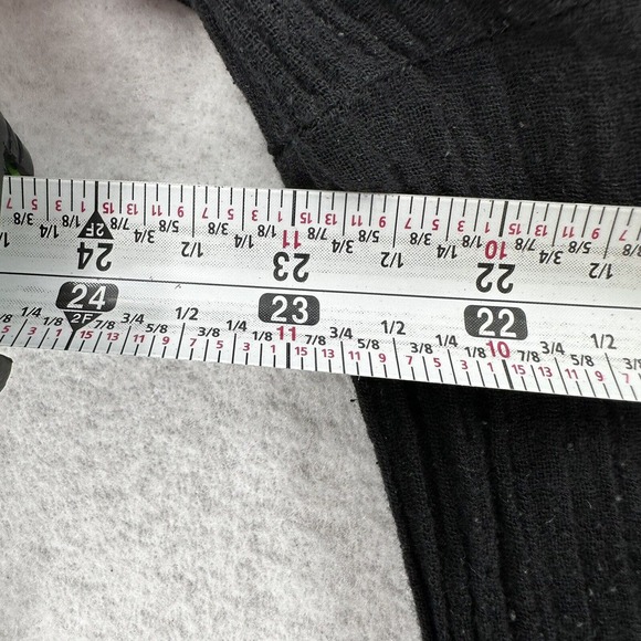 Chicos Top 3 (XL) Pullover Gauzy Sheer Black Elastic Waist Sequins Beaded Blouse - Picture 15 of 16